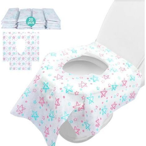 20 einzeln verpackte Einweg-Toilettensitzbezüge (60 x 65 cm) für öffentliche Toiletten und Reisen (1/5)