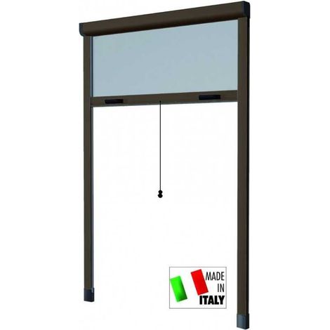 Filet anti-insectes en aluminium Hu-Firma Vertical Marron 80x170 cm
