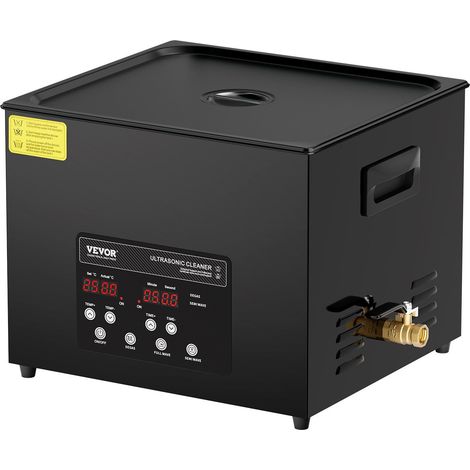 Nettoyeur à ultrasons 15 L, machine de nettoyage numérique à ultrasons 360 W avec mode délicat et dégazage amélioré, nettoyeur à ultrasons industriel 40 kHz avec chauffage et minuterie pour appareils (1/5)