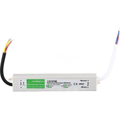 Alimentation LED étanche 12V 20W - Solution fiable pour éclairage extérieur (1/5)
