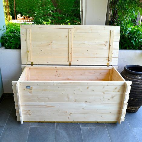 Banquette en bois Giove avec couvercle 130x60x54 cm (1/5)