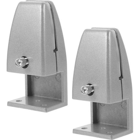 Support de comptoir en forme L pour cloisons acrylique et verre, 2 pièces alliage d'aluminium (1/5)