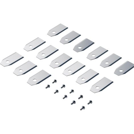 Lot de 15 - Lame de rechange - Vis de fixation - Acier inoxydable - Pour tondeuse robot Genie 600/1000/3000/M5/M9 - Argent - 3,5x1,8cm (1/2)