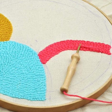 Ensemble d'enfile-aiguilles pour tricot et broderie, avec manche en bois, idéal pour le tissage, la couture, le feutrage et autres loisirs créatifs. (1/5)