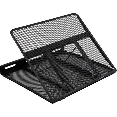 33 x 287 x 185 cm, Black Ergonomic and ventilated adjustable laptop stand for laptops up to 173 inches (1/5)