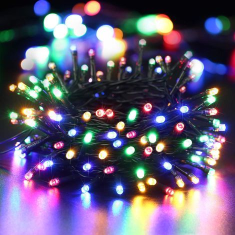 Waterproof LED strip lights, indoor Christmas lights for home decoration, parties, Christmas, weddings, 10m, 100 LED colors (1/5)