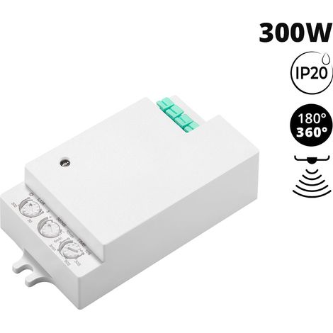 Sensor De Presencia Microondas - Conexión Frontal -