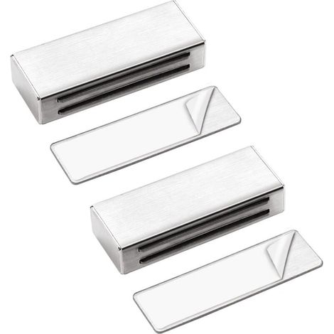 Starker, selbstklebender Magnet für Schranktüren, 2er-Set, keine Schrauben oder Bohrarbeiten erforderlich, für Küchenschränke, 12 kg, selbstklebender Magnet für Schubladen (1/4)