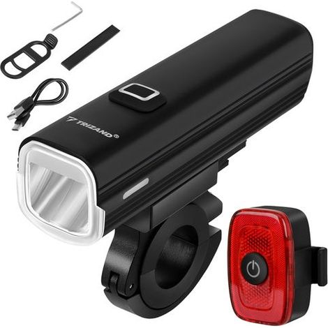 Set di luci a LED per bicicletta da 1000 lm, USB-C, batteria da 4800 mAh (1/5)