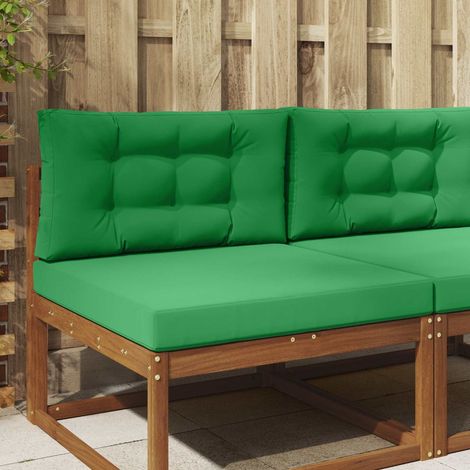 vidaXL Coussin de canapé d'extérieur 2 pcs Vert Polyester (1/5)