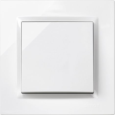 Interrupteur commutateur croisé, série 10, 230 V, interrupteur mural intérieur, facile à installer, avec cadre, couvercle et mécanisme, couleur blanche (1/4)