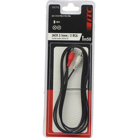 Câble audio (Prise Jack + 2 RCA) (1/2)
