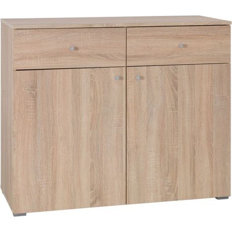 Cómoda MAXIM color roble claro – 2 puertas y 2 cajones