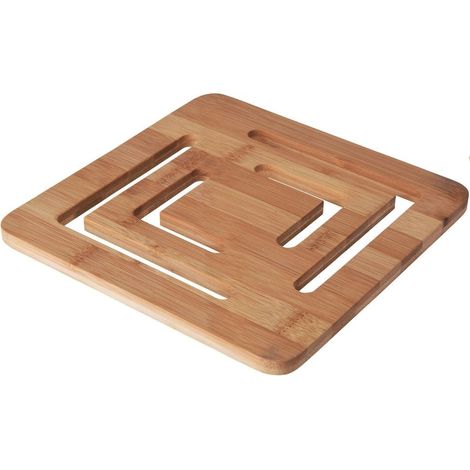 Bamboo Wood Coasters for Hot Pots - Protect Your Table (1/4)