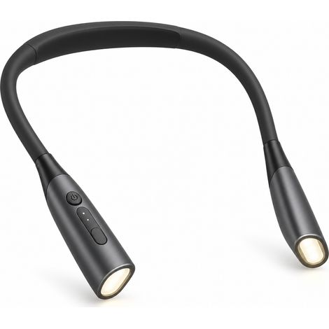 Liseuse LED Rechargeable USB – 3 Modes de Luminosité – Lampe de Lecture Flexible à 360° – Éclairage Doux pour les Yeux – Pour Lecture au Lit – Gris (1/5)