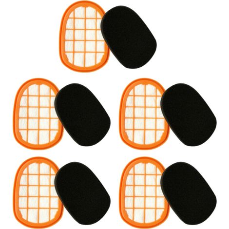 Lot de 5 filtres compatibles Philips aspirateur FC6812 FC6814 FC6823 FC6827 FC6908, filtres coton de rechange pour filtration poussière (1/5)