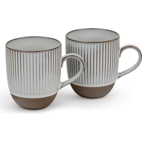 1x2 bredemeijer Becher ingo 450ml tassen steingut weiße str.147081