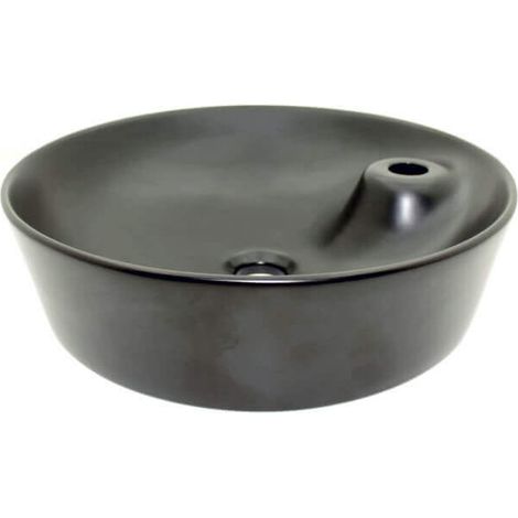 Vasque pour salle de bain Ronde - Céramique Noir Mat - 44 cm - Lodge (1/5)