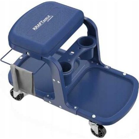 Taburete, taburete de taller, carrito, asiento, con ruedas, Kraft&Dele (1/5)