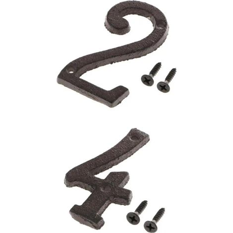 plaques de numéro de porte de maison antiques (1/5)