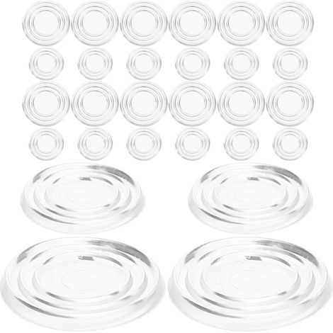 Lot de 100 patins protection antidérapants transparents en PVC pour (1/5)