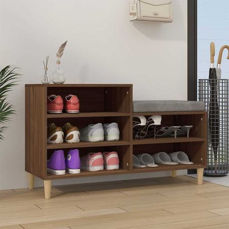 vidaXL Shoe Cabinet Brown Oak 102x36x60 cm Engineered Wood (1/5)