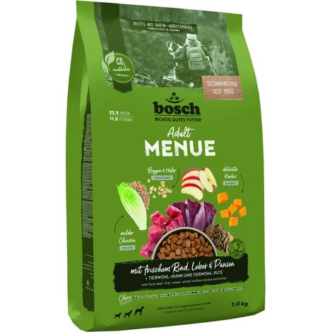 Bosch Hundetrockenfutter Adult Menue 1 kg Rind