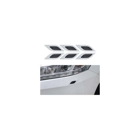 tiras de protección anticolisión ABS para coches, XU, protección reflectante para puertas y parachoques, negro/gris (1/4)