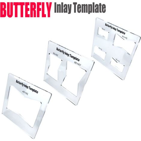 Jeu de gabarits à charnière papillon, outils de menuiserie, dispositif de positionnement de fraise, ensemble de trois pièces (1/5)