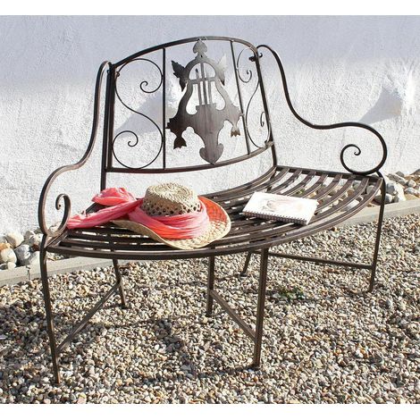 DanDiBo Gartenbank Metall Halbrund 130838 Gartenbank Sitzbank Baumbank 2 Sitzer 116 cm Rundbank (1/5)