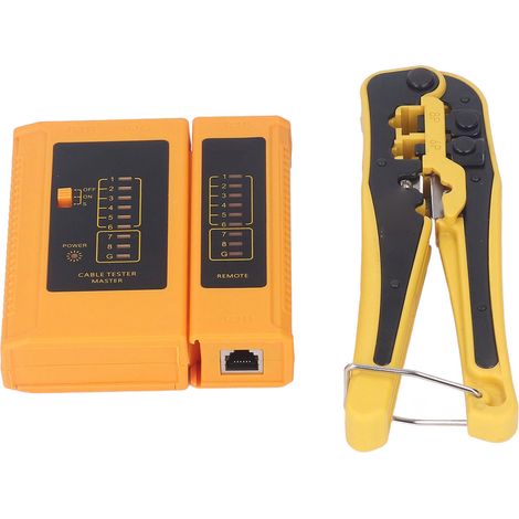 Pince à sertir RJ45 3-en-1 TU-N5684A, pince à cliquet universelle pour terminaux téléphoniques + testeur réseau TU-468L (piles non incluses) (1/5)