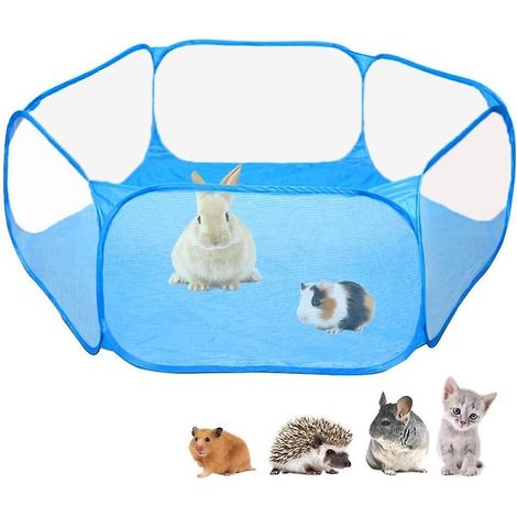 Cage-tente pour petits animaux, aire de jeux transparente et respirante pour animaux de compagnie, clôture sportive extérieure/intérieure, clôture de jardin portable pour cochons d'Inde, lapins, hamst (1/5)