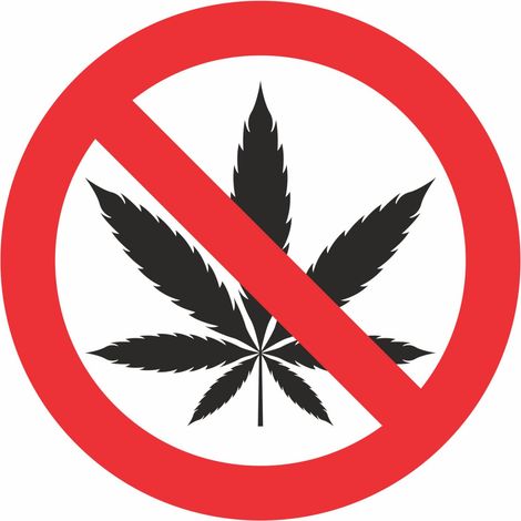 Metafranc Hinweisschild Cannabis verboten Ø 15 cm
