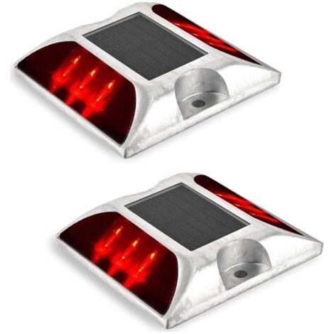 2 Feux de signalisation au Sol à énergie Solaire, Lampe à Poteau pour Route, allée extérieure (1/5)