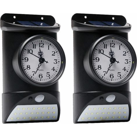 Solaire extérieur 24LED Applique Murale étanche Corps Humain lumière de contrôle à Induction avec Horloge Yard Lampe lumières de sécurité (1/5)