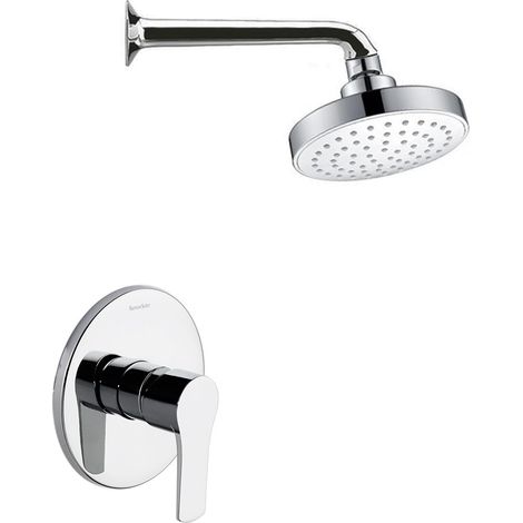 Grifería monomando de ducha empotrado 1 vía con rociador 120mm  - Titanium - K1818016 - Ramón Soler - Acabado: Cromado (1/2)