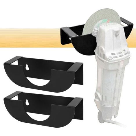 Support mural robuste en métal pour meuleuse d'angle, compatible avec les polisseuses, ponceuses manuelles et autres outils de polissage de 12,7 cm (5 pouces). (1/5)