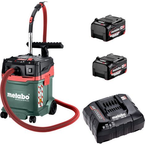 Metabo Akku Sauger Mobil AS 36-18 M 30 PC-CC 2x CAS Akku 4,0 Ladegerät ASC55 (1/5)