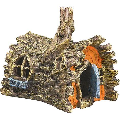 Ornement d'aquarium Ornements d'aquarium Grotte de résine adaptée aux Accessoires de décoration d'aquarium (Maison d'arbre) (1/5)
