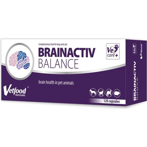 Suplemento Vetfood Brainactiv Balance para perros y gatos, 120 cápsulas
