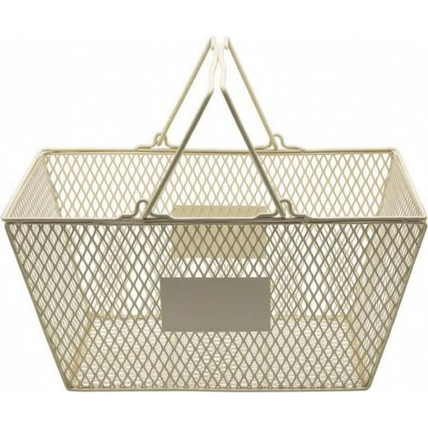 Ergonomic Metal Storage Basket, Beige (1/5)