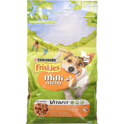 crocchette per cani purina friskies "mini menu" adulto di taglia piccola con pollo 1,5 kg (1/5)