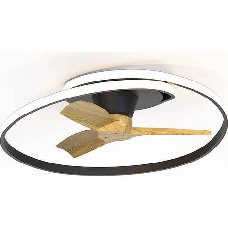 Ventilador DC OCEAN negro madera LED integrado CCT regulable Mantra (1/5)