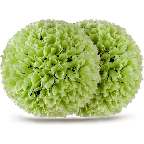 Juego de 2 bolas de boj bolas decorativas resistentes a los rayos uv planta artificial topiaria planta decorativa diametro 28 cm verde