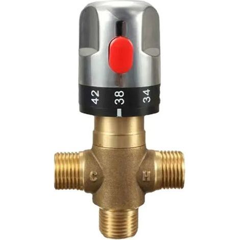 Mitigeur thermostatique solaire pour robinet de douche en laiton et cuivre,G1/2 (1/5)