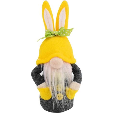 Osterzwergpuppe ohne Gesicht 2024, handgefertigte Heimdekoration, Wichtel, Elf, Zwerg, Frühlings- und Weihnachtsschmuck für Kinder (1/5)