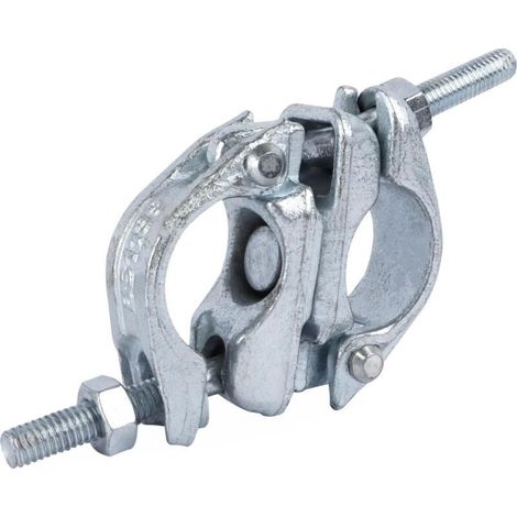 Accouplement échafaudage Coupleur d'echafaudage Pinces d'echafaudage 48 x 48mm 360° avec écrou à Collerette Pince d'échafaudage pour la Fixation des Tiges d'ancrage d'échafaudage (1/4)
