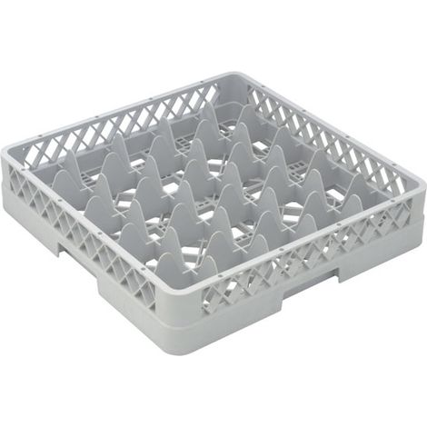 Base 25 Compartiments 500 x 500 x 100mm - Casier de Lavage pour verres - Gris - Matériel CHR Pro