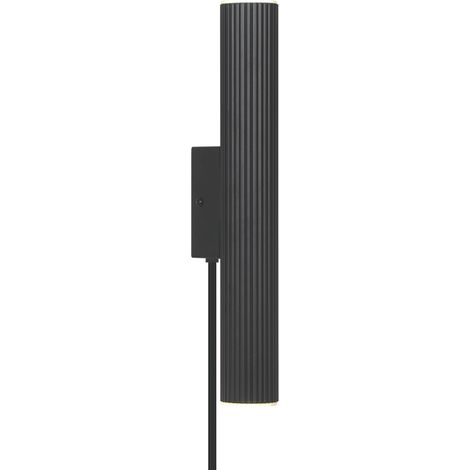 Applique murale VICO Long Aluminium Noir, H.35 IP20 GU10 /Nordlux Intérieur (1/5)