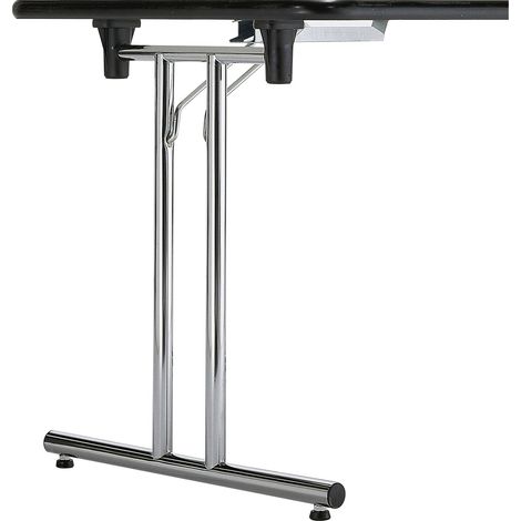Corbetta Klapptisch Gestell höhenverstellbar Flexo 1 - Breite 596 mm, silberfarbig RAL 9006 - Stapelbare Tischbeine aus Stahl für variable Tischlösungen